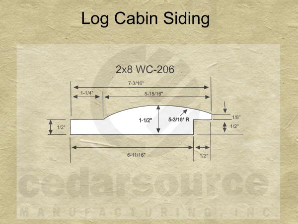 log cabin 2x8